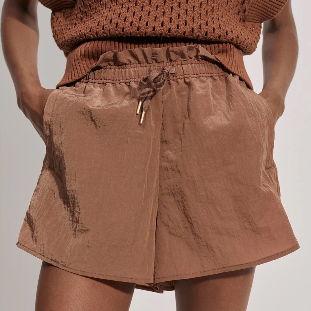 High Waist Varley Navy Women's Shorts
